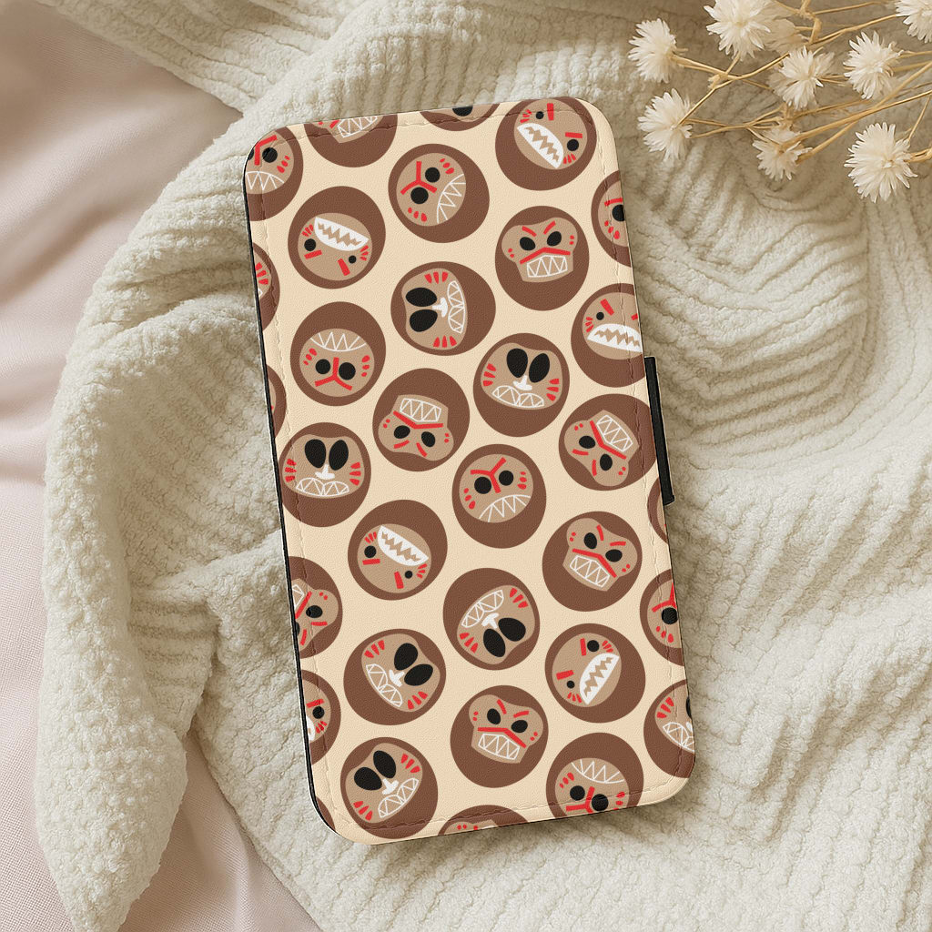 Mask Face Wallet Phone Case