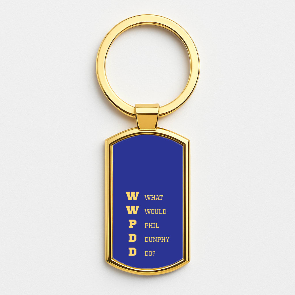 What Would Phil Do? Gold Keyring