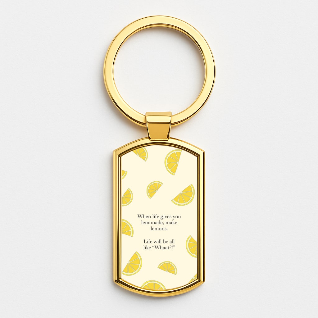 When Life Gives You Lemonade, Make Lemons Gold Keyring