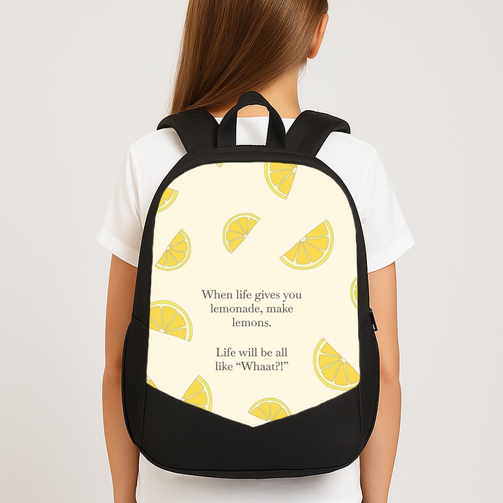 When Life Gives You Lemonade, Make Lemons Large School Bag