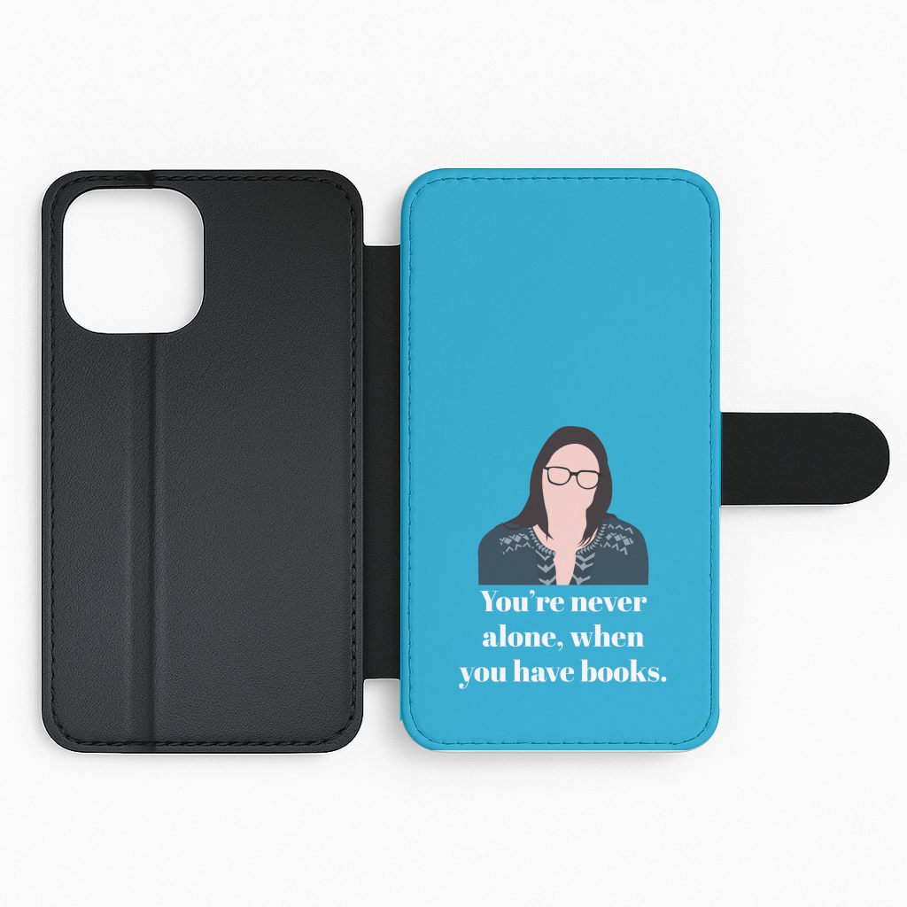 You're Never Alone, When You Have Books Flip Phone Case