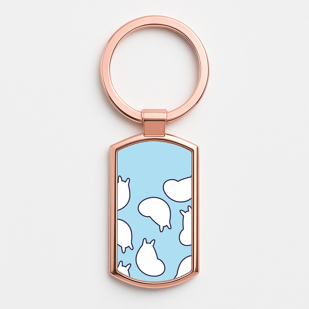 Moom Pattern Rose Gold Keyring