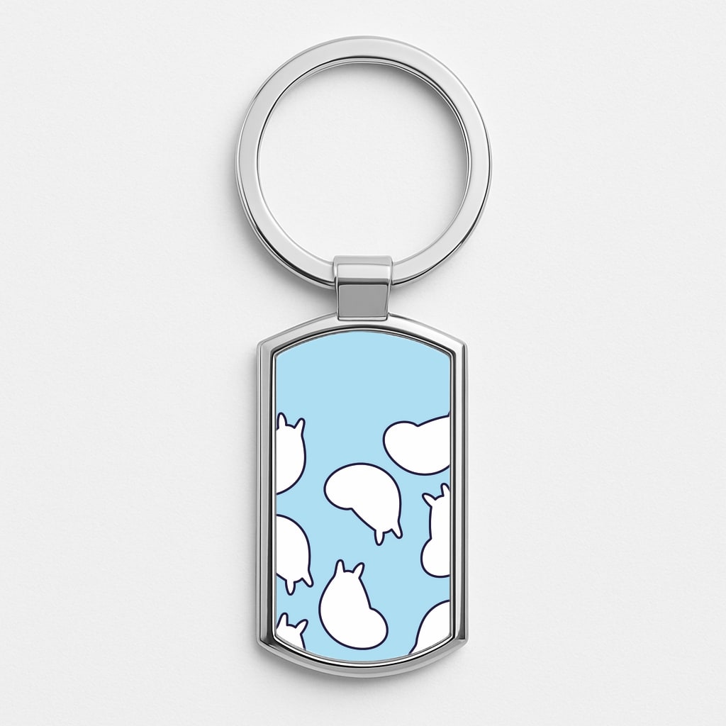 Moom Pattern Silver Keyring