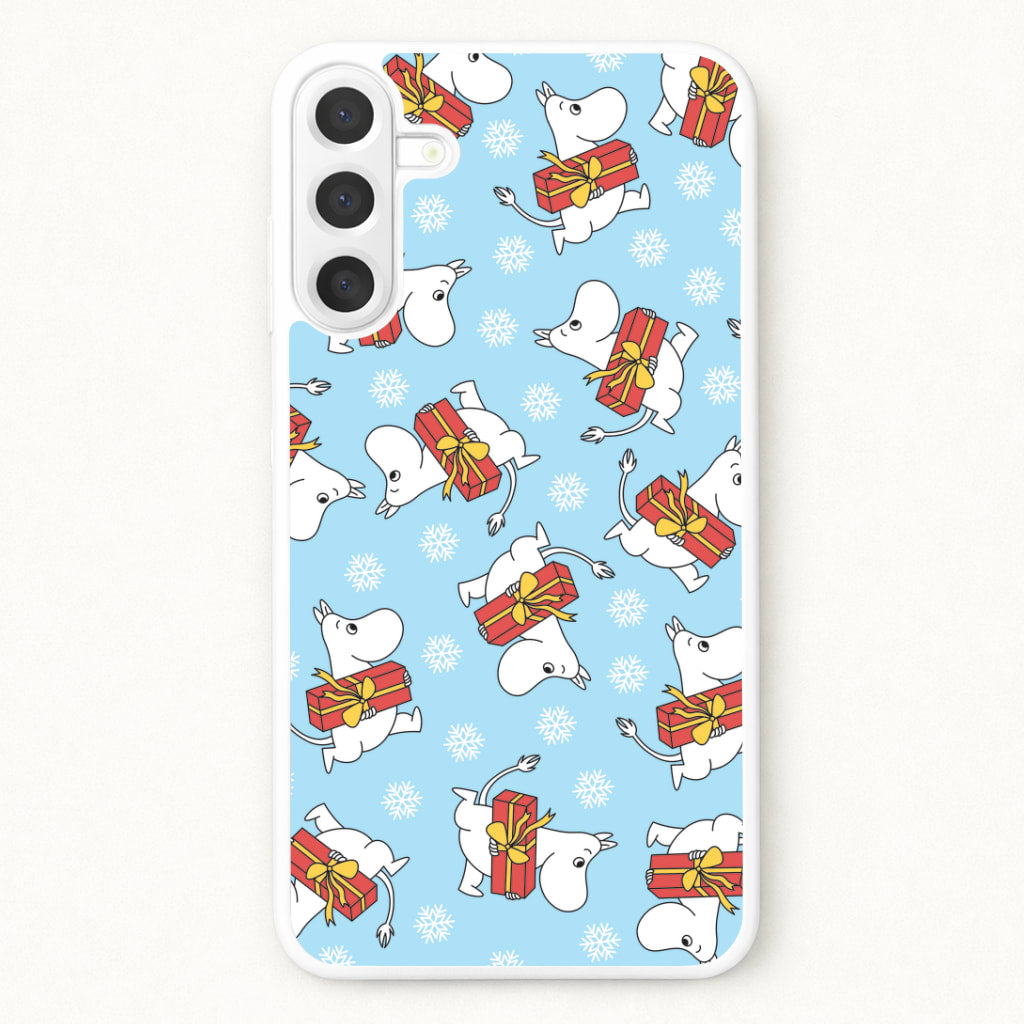Present And Snowflakes Moom Pattern Phone Case for Galaxy A57