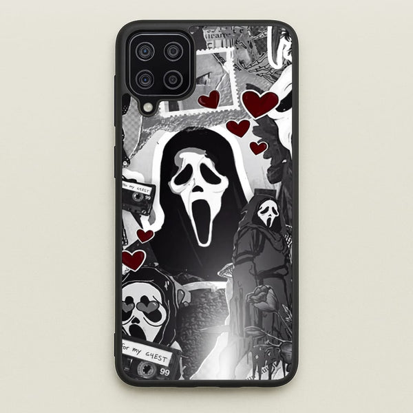 Monochrome Scream Collage Phone Case - Galaxy A12 / Standard