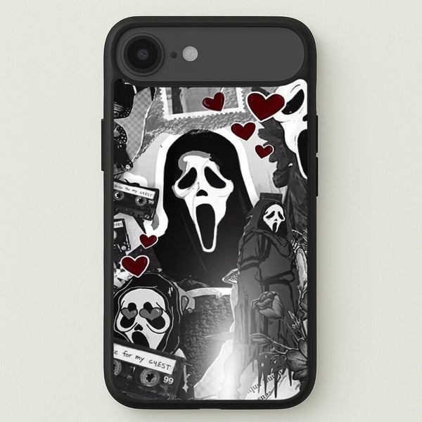 Monochrome Scream Collage Phone Case - iPhone 17 Air / Standard