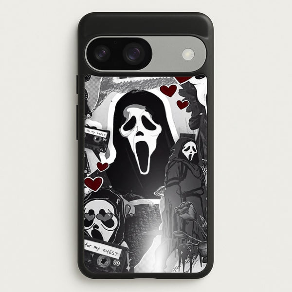 Monochrome Scream Collage Phone Case - Google Pixel 9 / 9 Pro / Standard