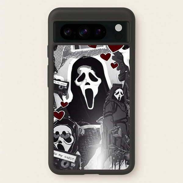 Monochrome Scream Collage Phone Case - Google Pixel 8 Pro / Standard