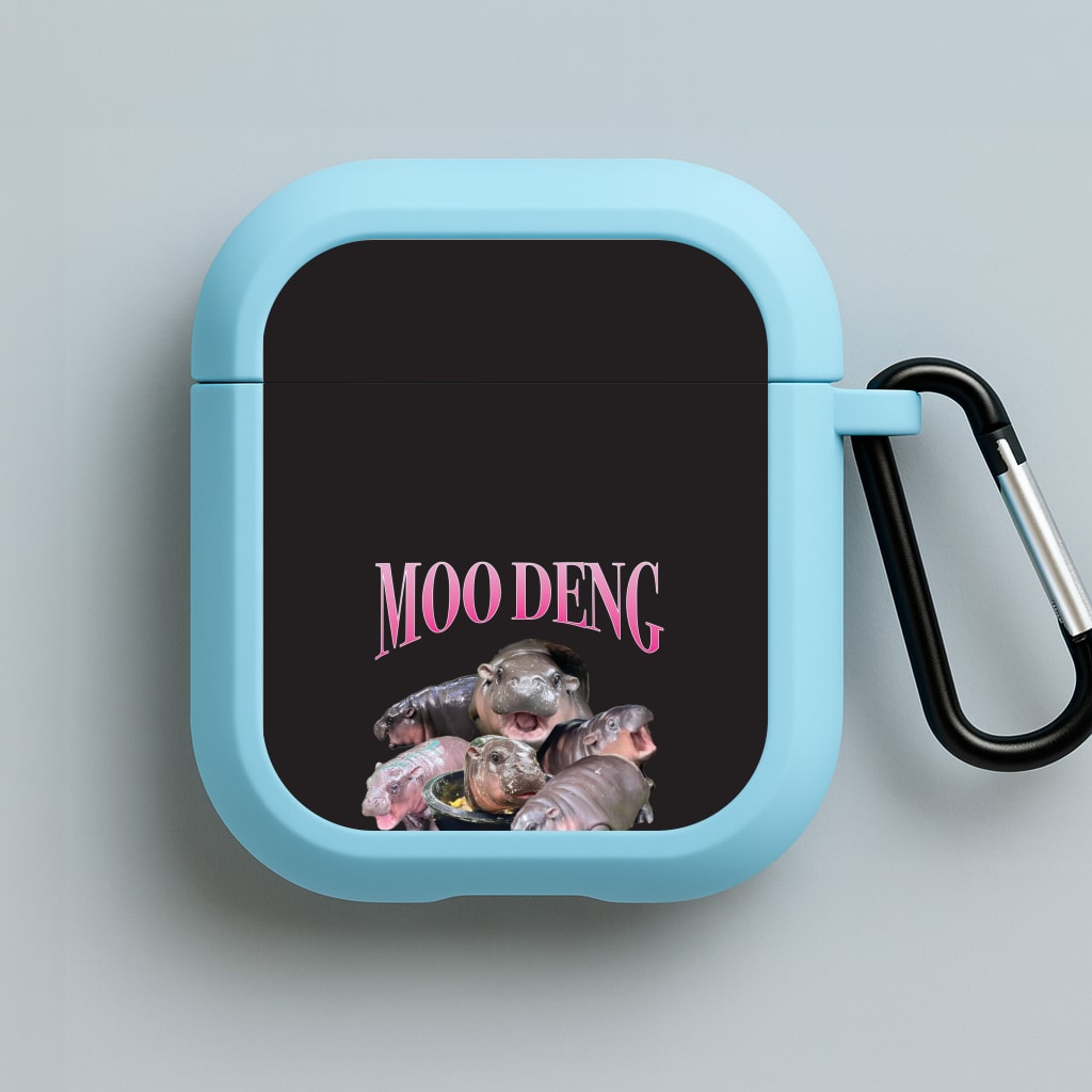 Moo Collage Blue AirPods Case