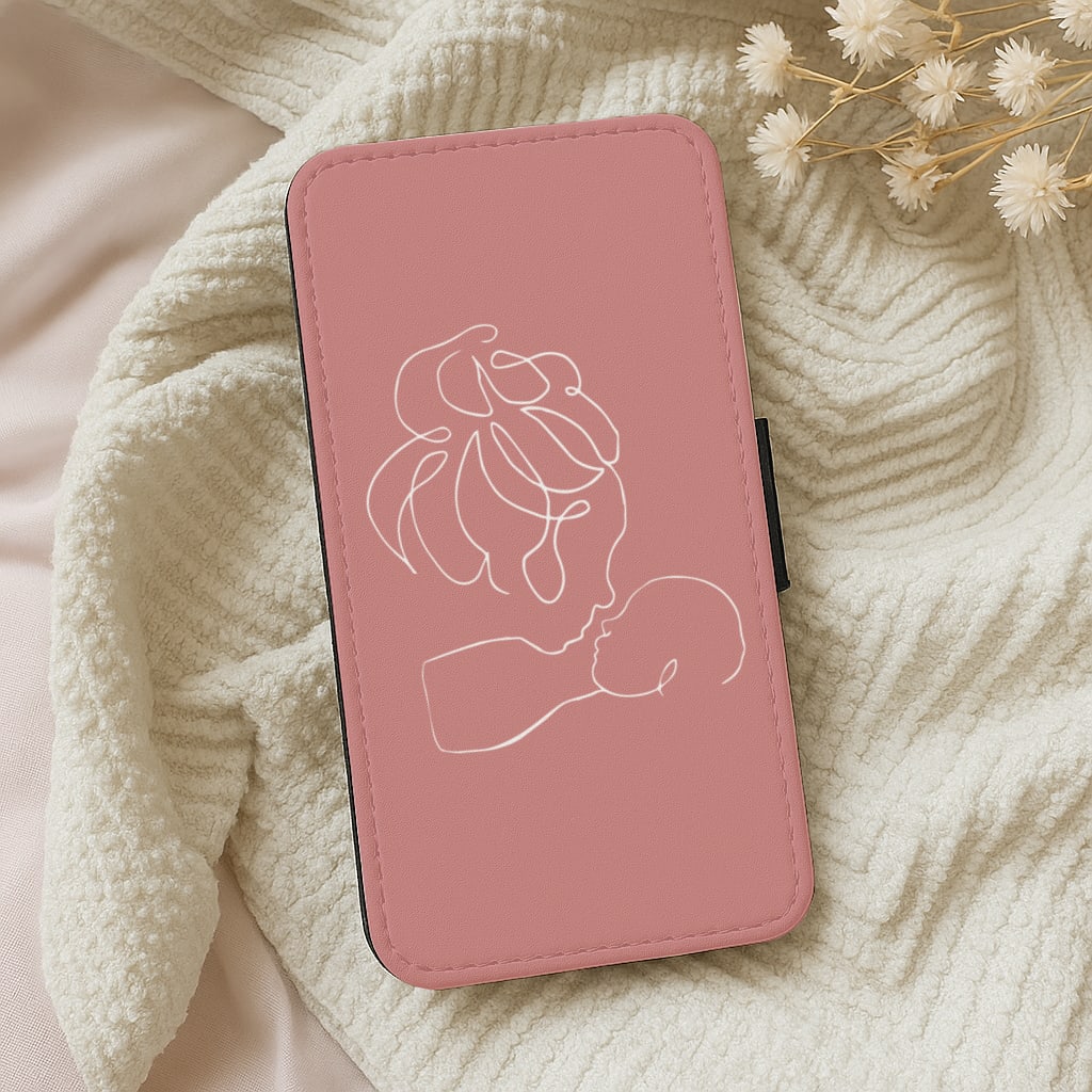 Mum Outline - Mother's Day Wallet Phone Case