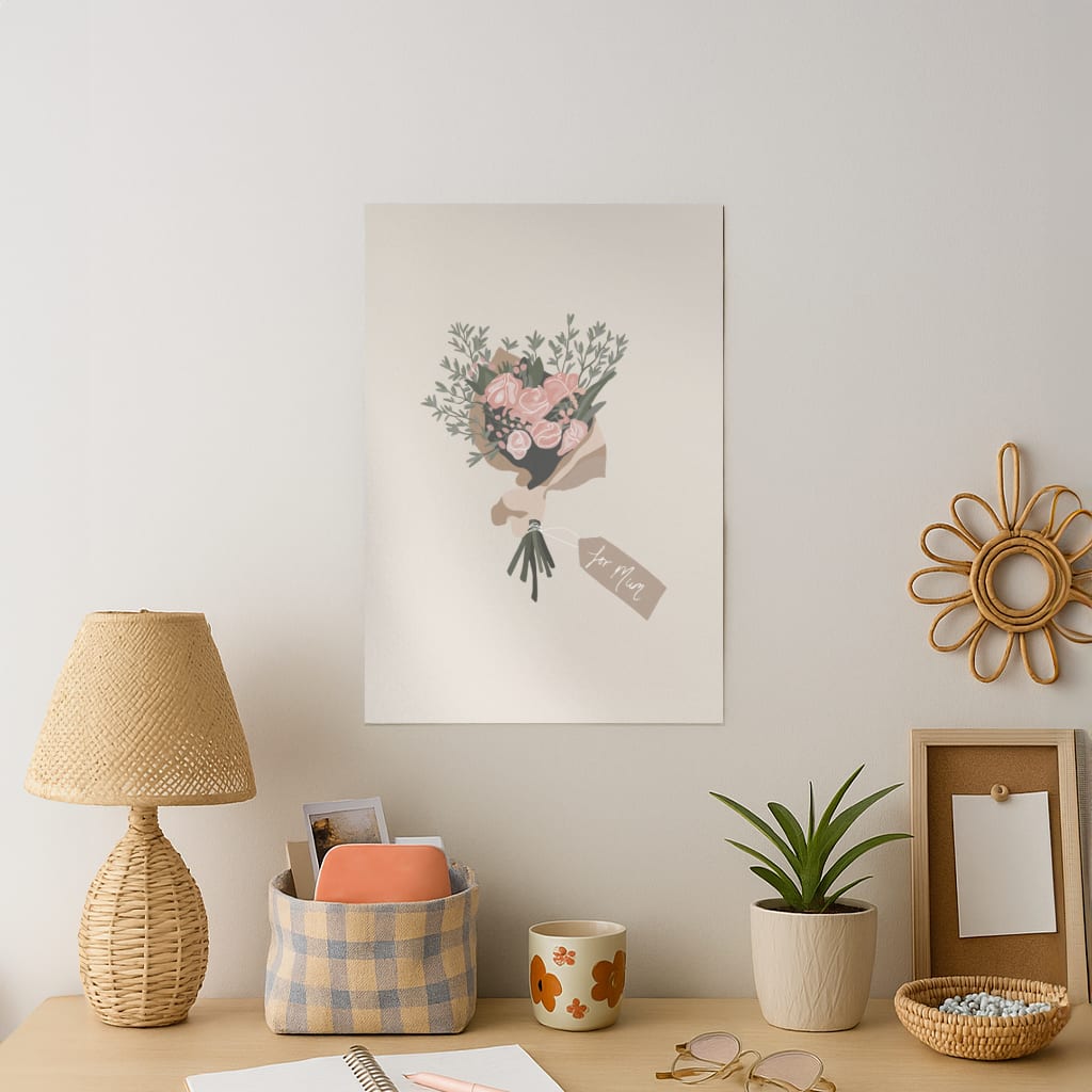 Mum Bouquet - Mother's Day Art Print