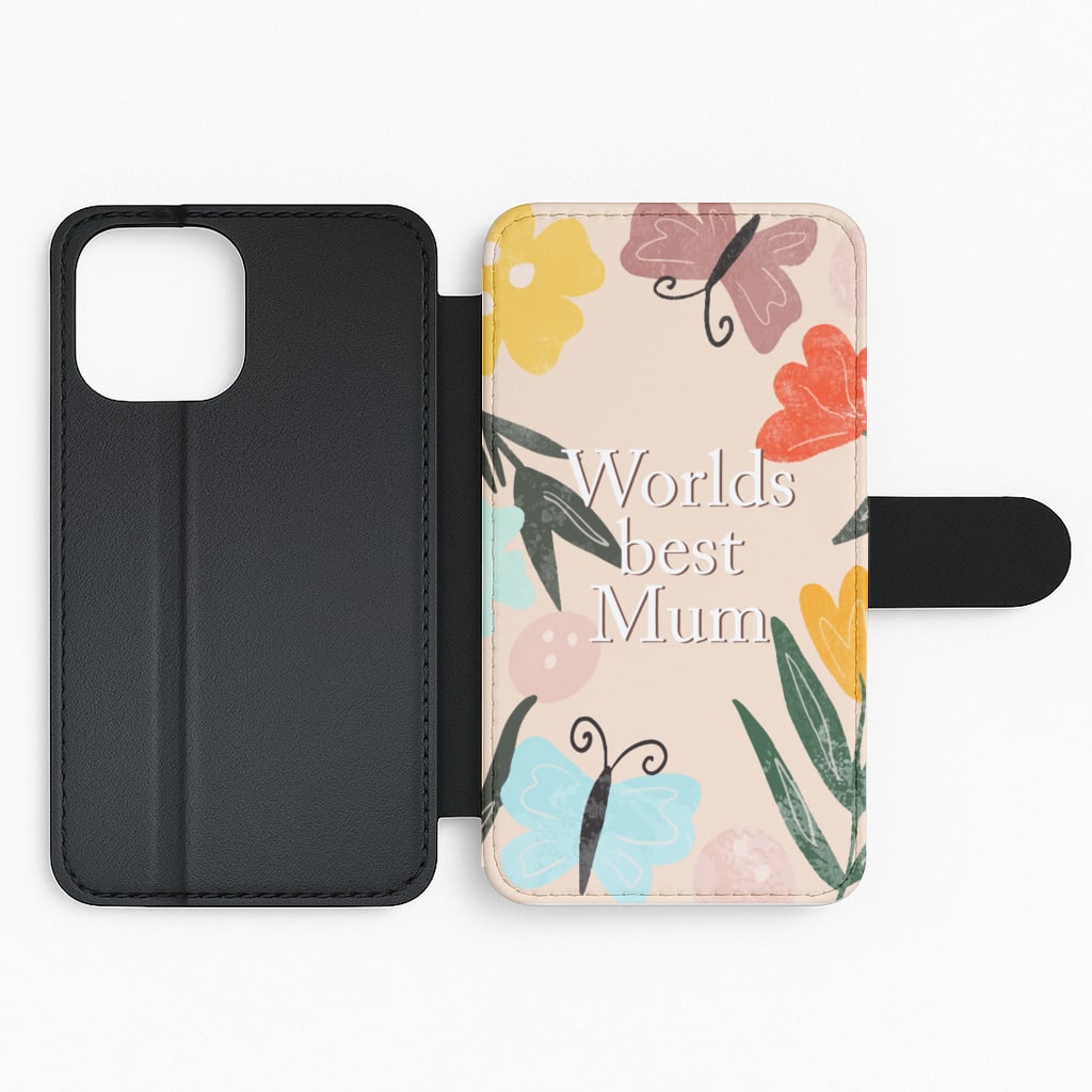 Worlds Best Mum - Floral Mother's Day Flip Phone Case