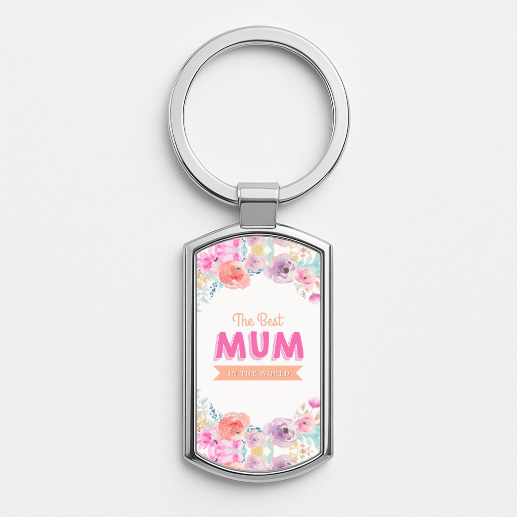 Best Mum In The World Silver Keyring