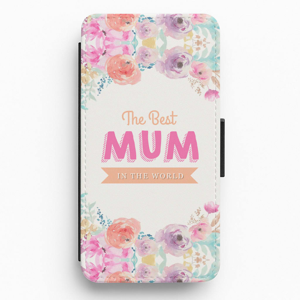 Best Mum In The World Flip / Wallet Phone Case