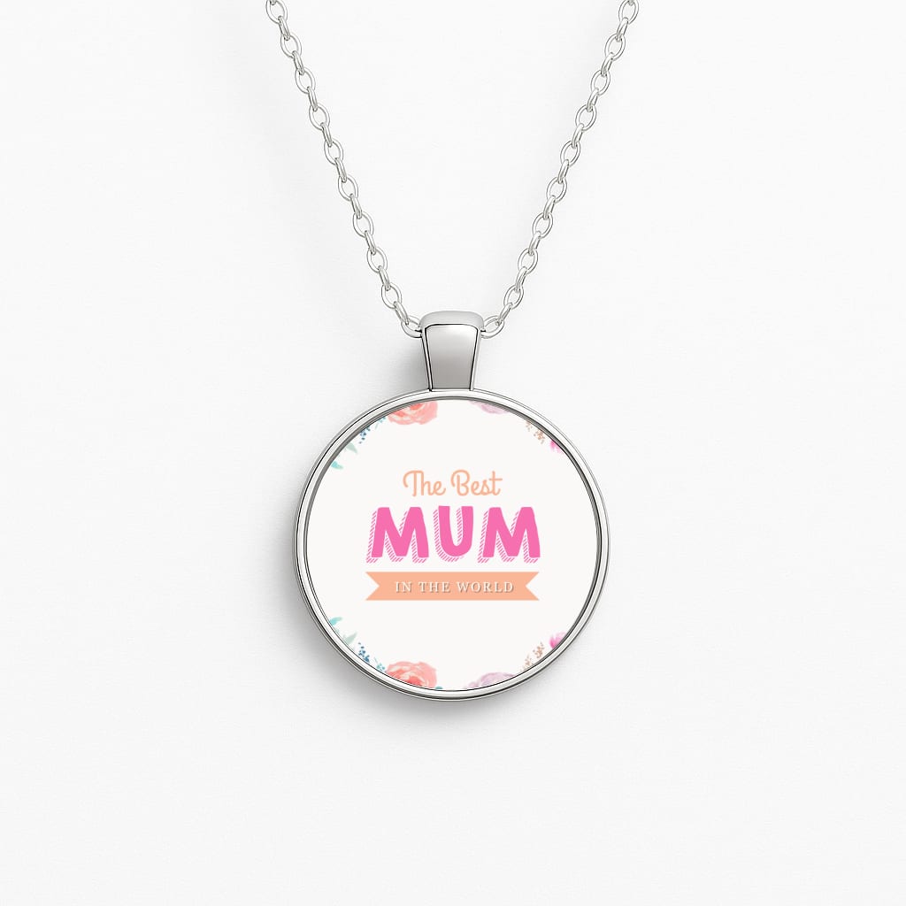 Best Mum In The World Circle Necklace