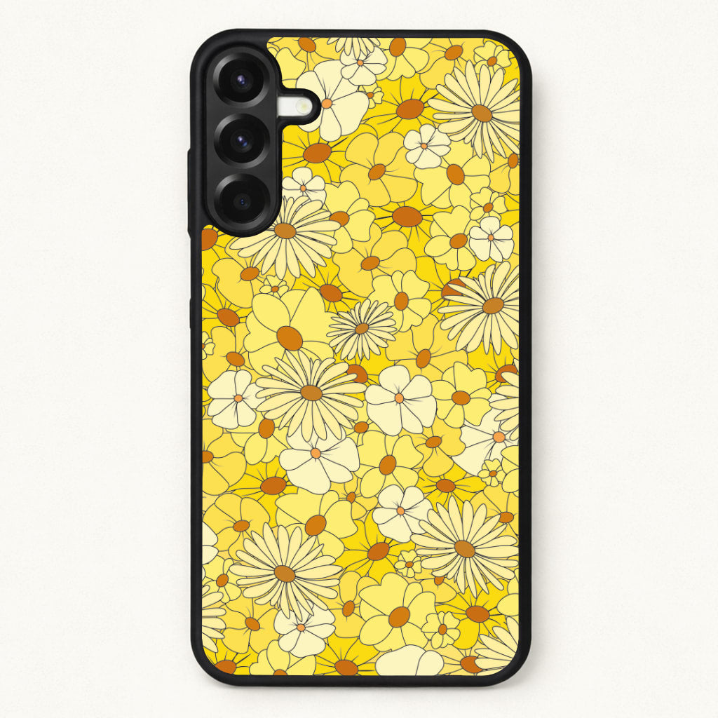 Yellow Flower Pattern - Mothers Day Phone Case for Galaxy A37