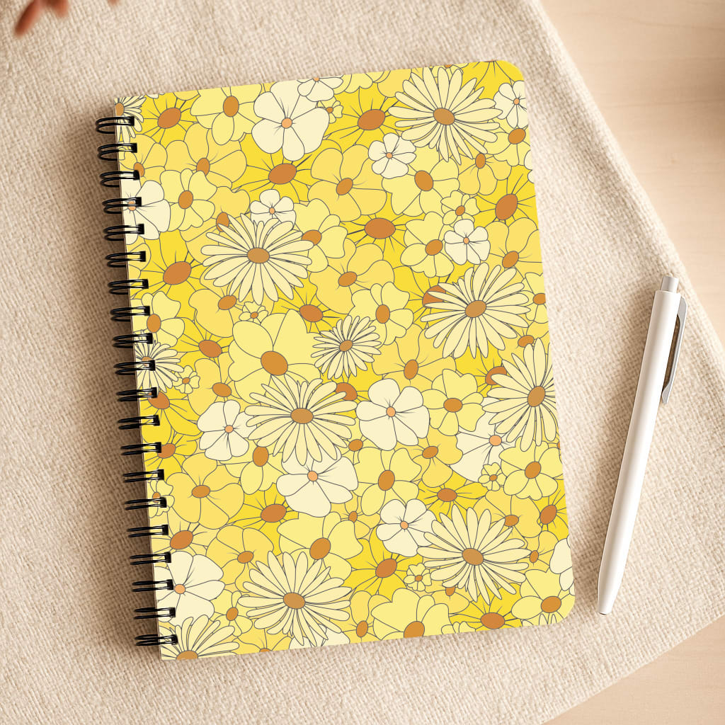 Yellow Flower Pattern - Mothers Day Notepad