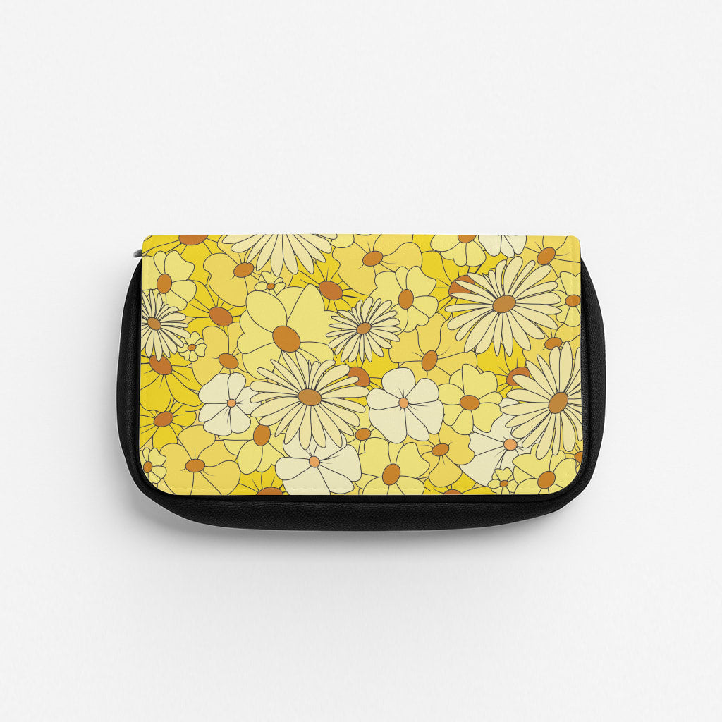 Yellow Flower Pattern - Mothers Day Pencil Case