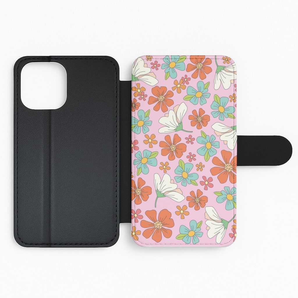 Pink Flower Pattern - Mothers Day Flip Phone Case