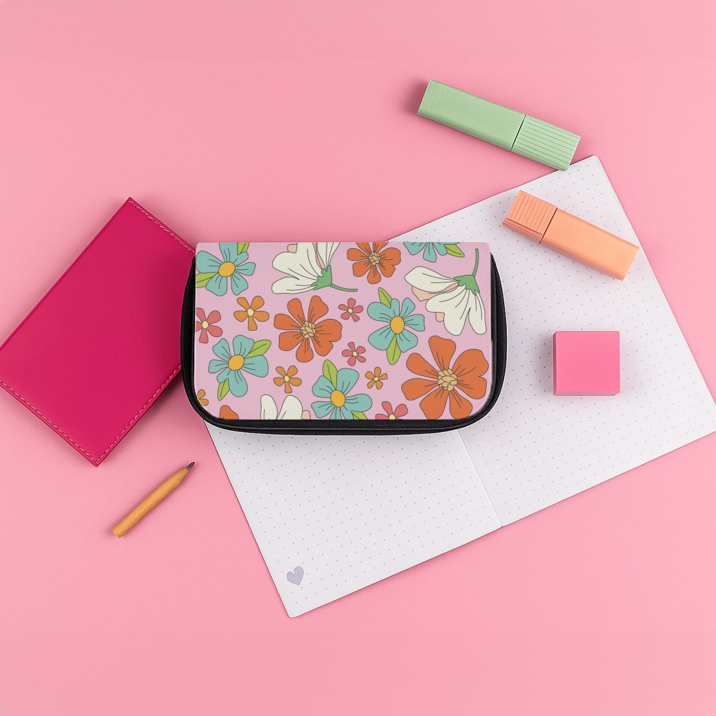 Pink Flower Pattern - Mothers Day Pencil Case