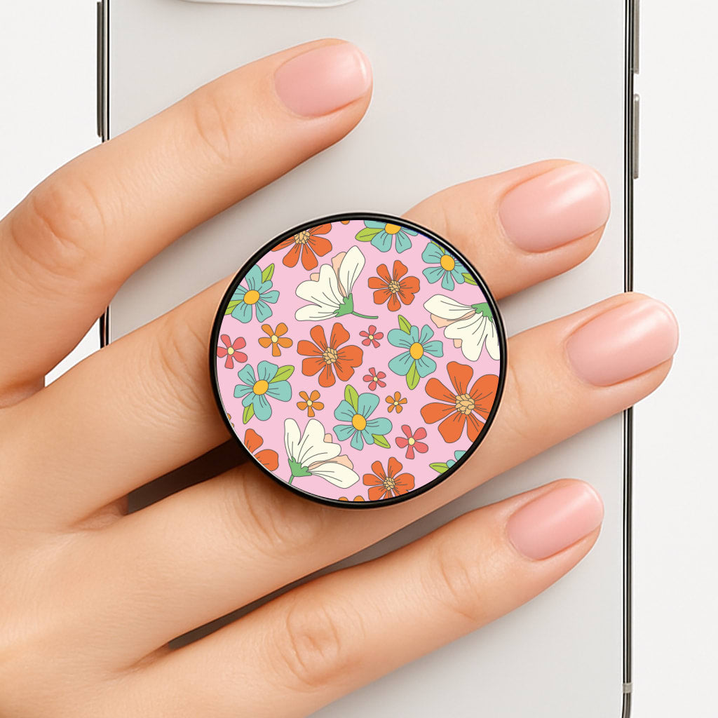 Pink Flower Pattern - Mothers Day Phone Grip