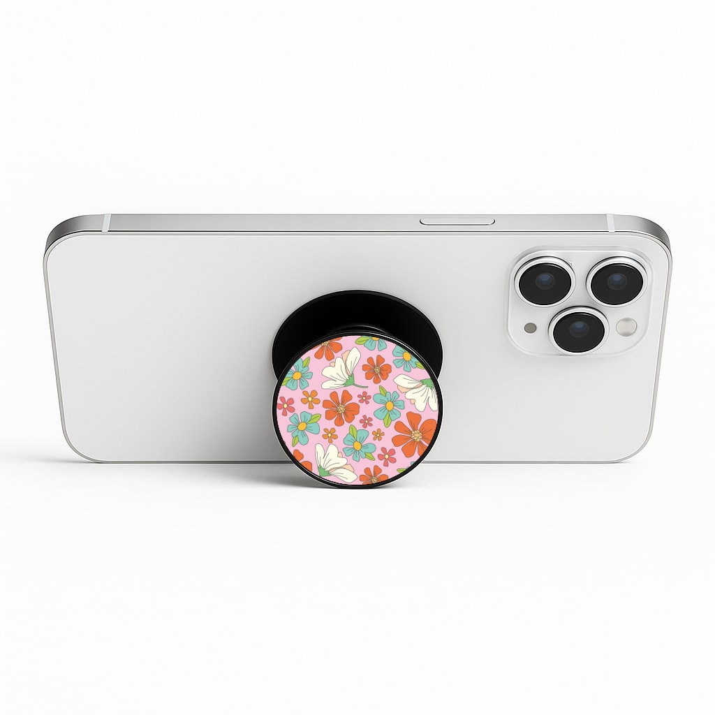 Pink Flower Pattern - Mothers Day Phone Stand