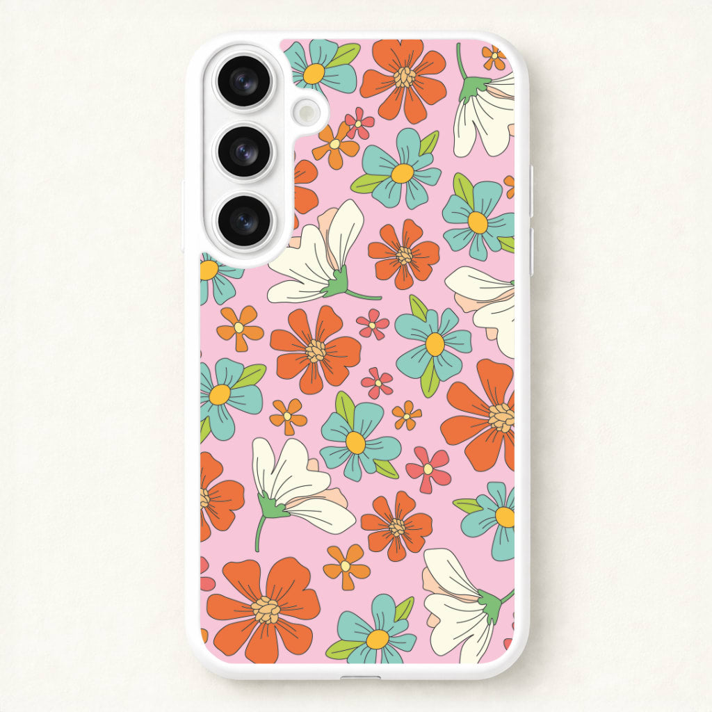 Pink Flower Pattern - Mothers Day Phone Case for Galaxy S26 Plus