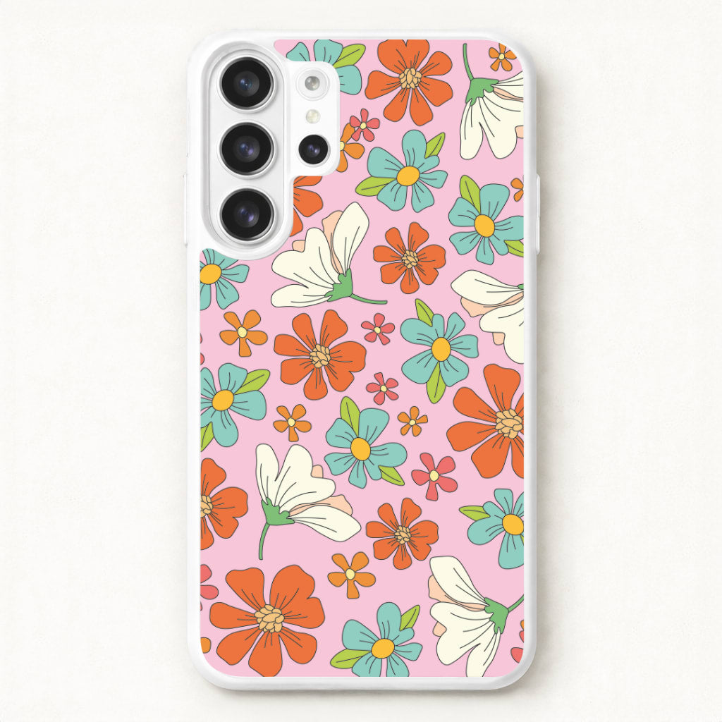 Pink Flower Pattern - Mothers Day Phone Case for Galaxy S26 Ultra