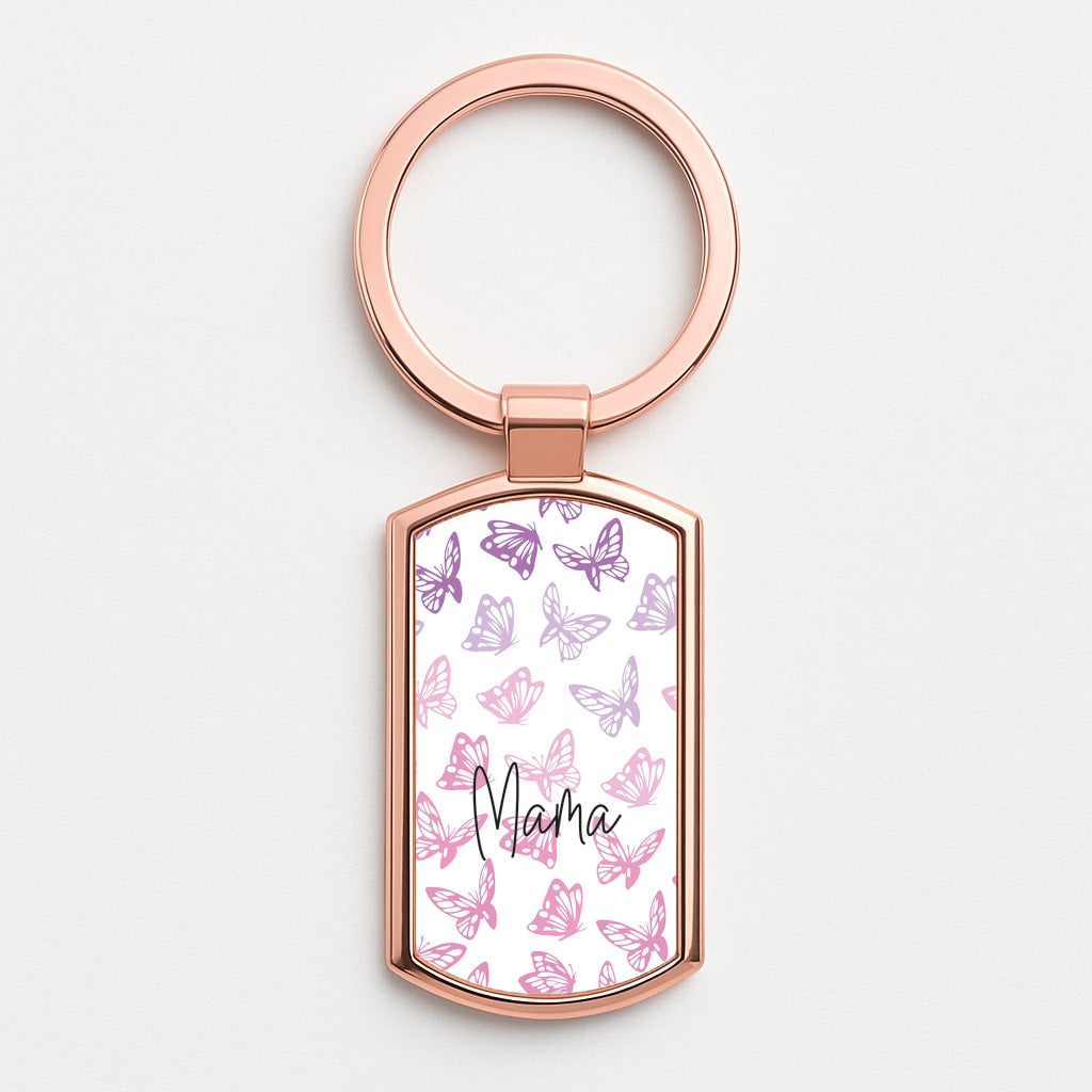 Mama Butterflies - Mother's Day Rose Gold Keyring