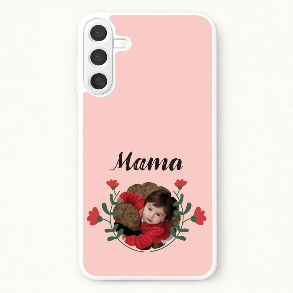 Mama Red Flowers - Personalised Mother's Day Phone Case for Galaxy A37