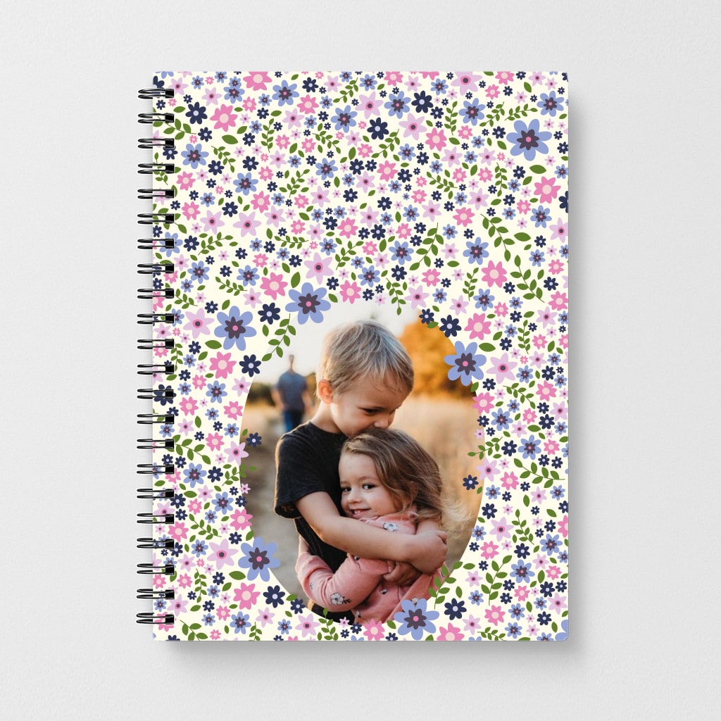 Detailed Flower Pattern - Personalised Mother's Day Notebook