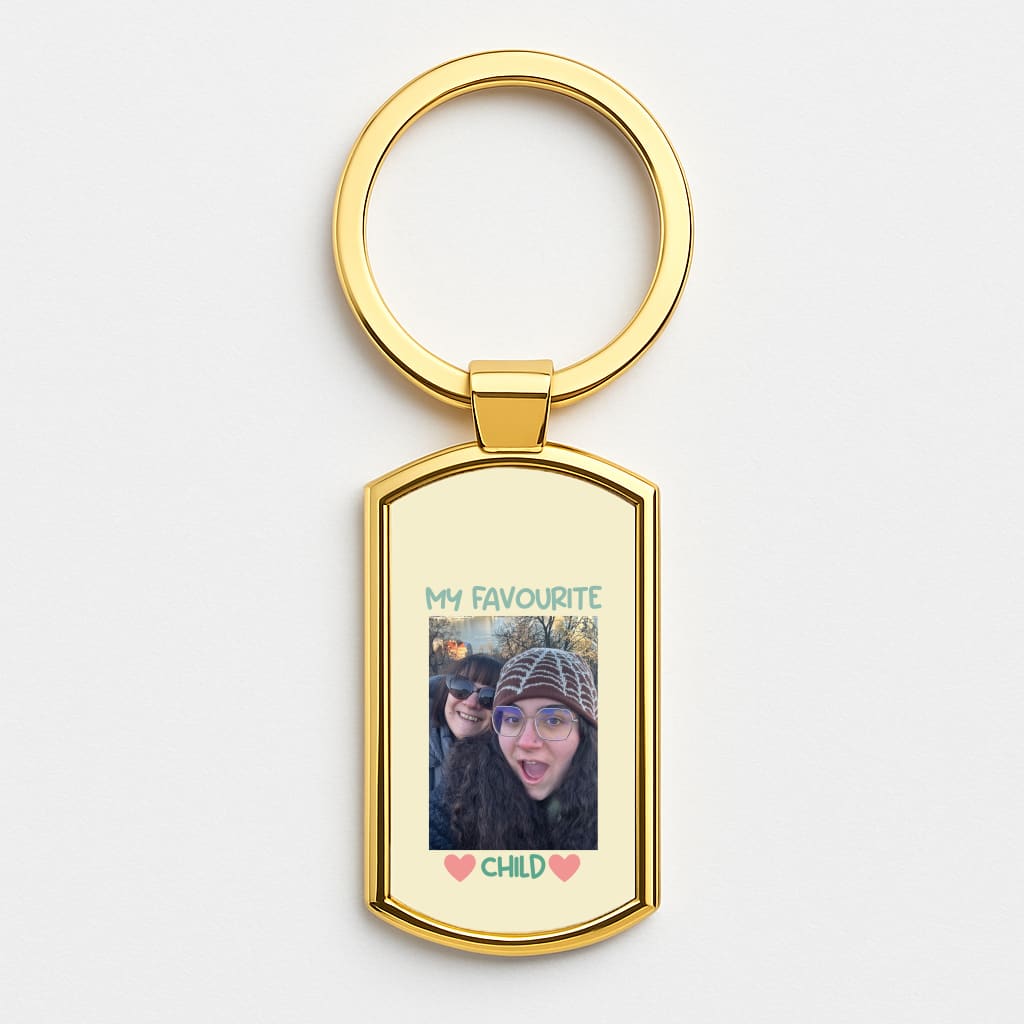 My Favourite Child - Personalised Mother's Day Gold Keyring