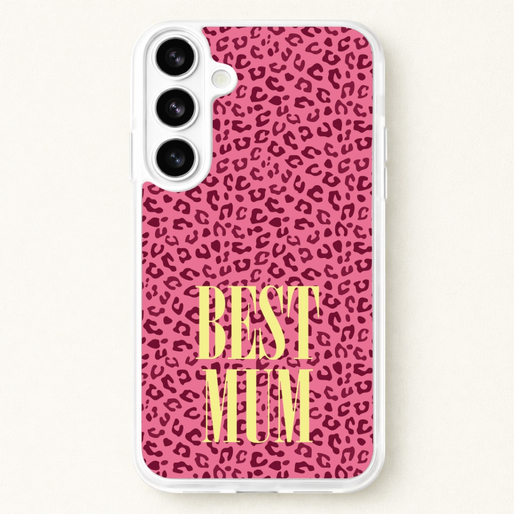 Best Mum Leopard Print Phone Case for Galaxy S26 Plus