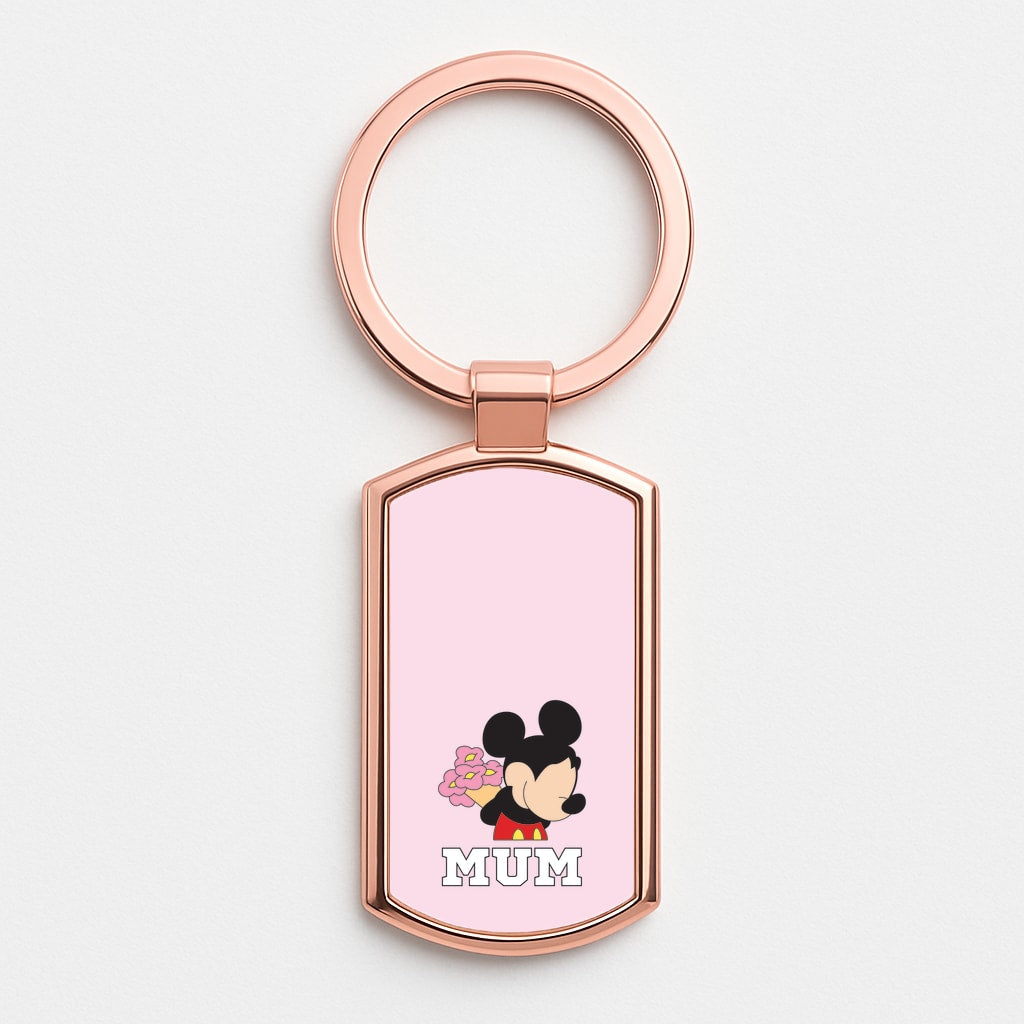 Mouse Mum Rose Gold Keyring