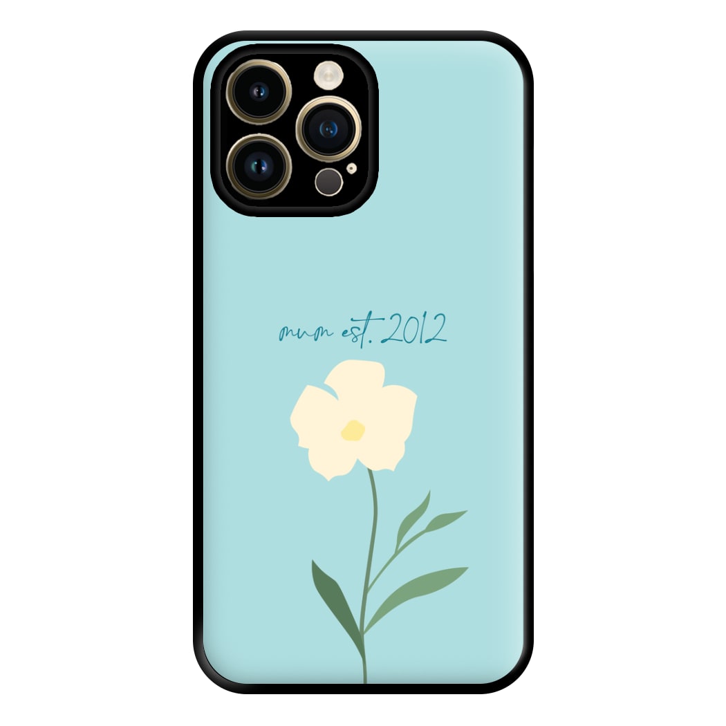 Baby Blue Mum Est Phone Case for iPhone 14 Pro Max