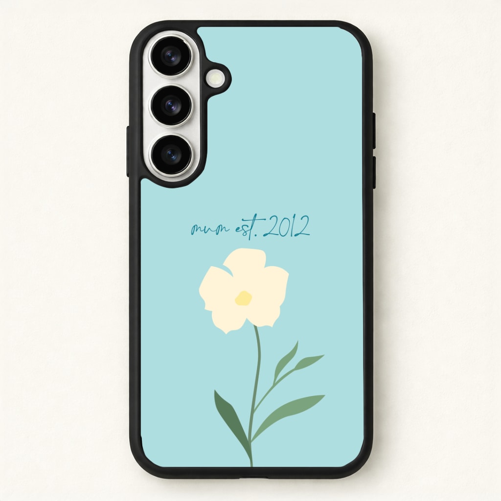 Personalised Baby Blue Mum Est Phone Case for Galaxy S26