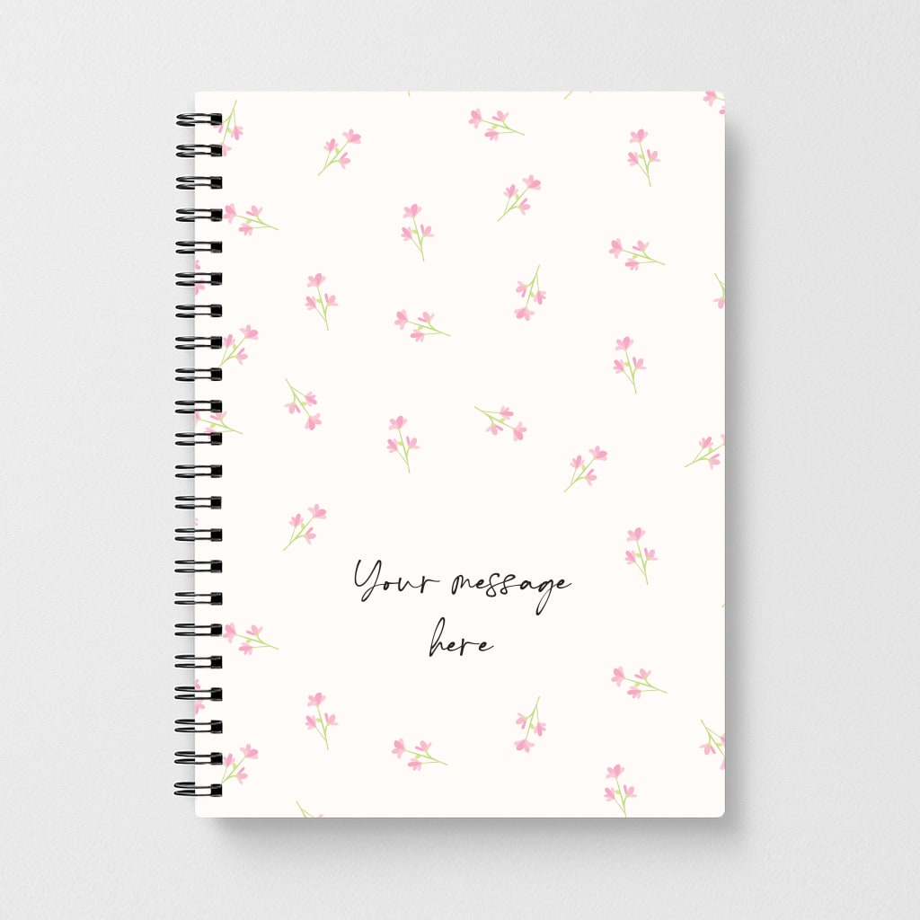 Floral Personalised Message Notebook