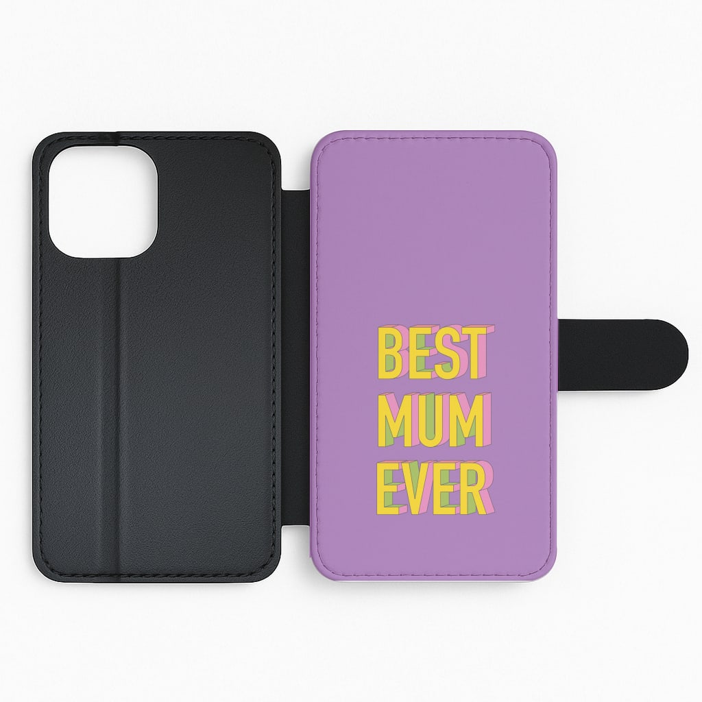 Geometric Best Mum Ever Flip Phone Case