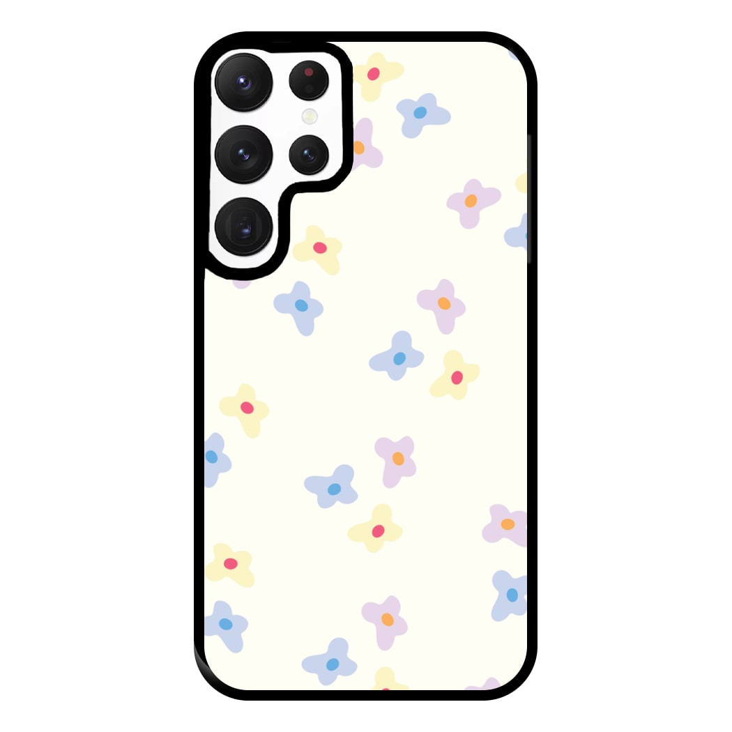Pastel Flowers Pattern Phone Case for Galaxy S22 Ultra