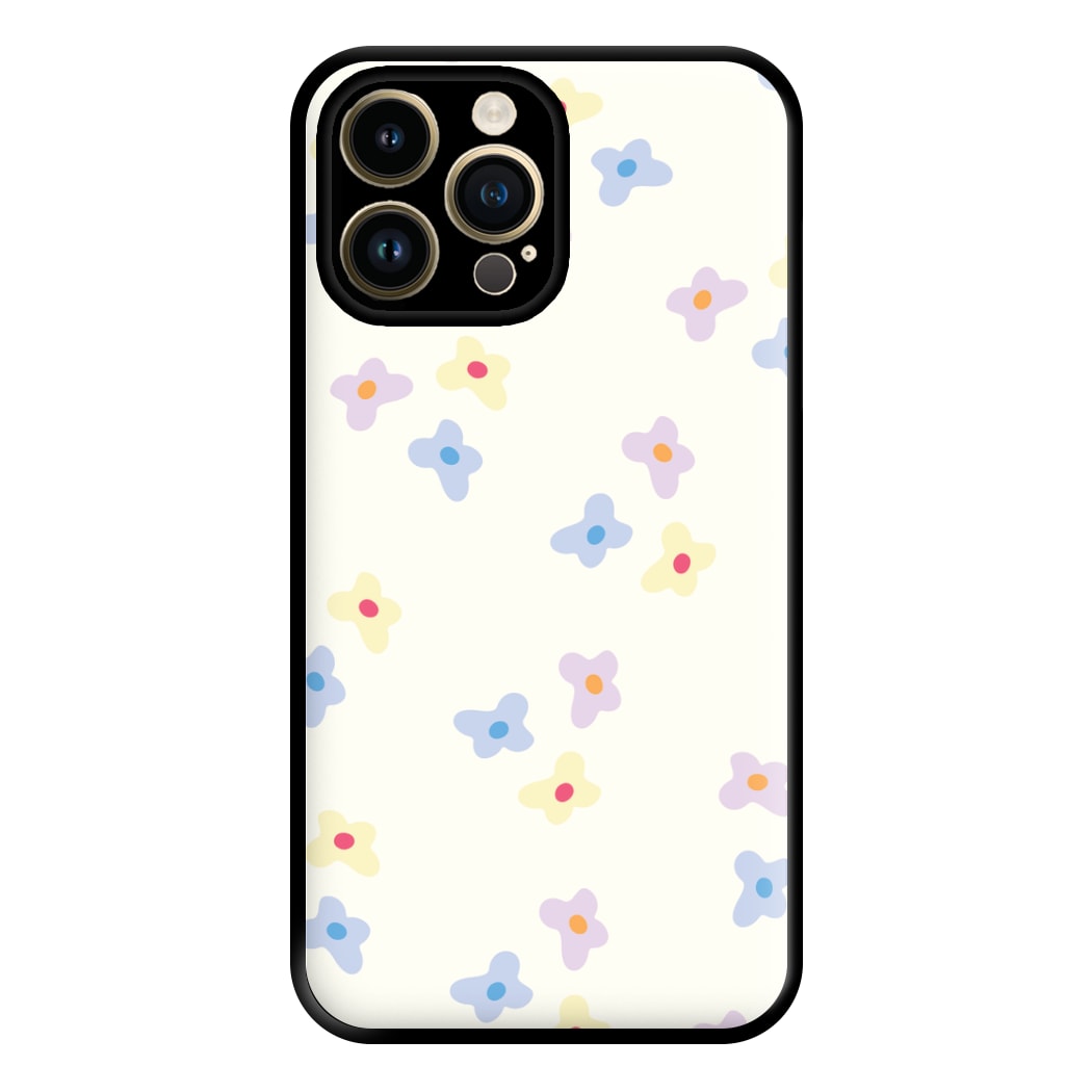 Pastel Flowers Pattern Phone Case for iPhone 14 Pro Max