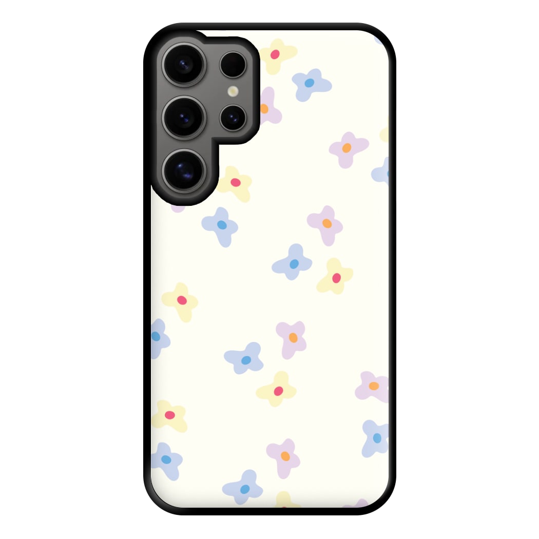 Pastel Flowers Pattern Phone Case for Galaxy S24 Ultra