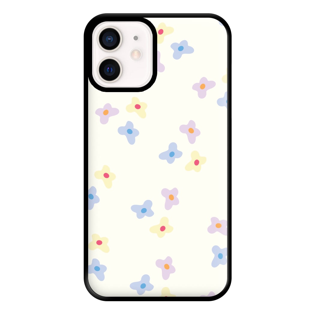 Pastel Flowers Pattern Phone Case for iPhone 13 Mini