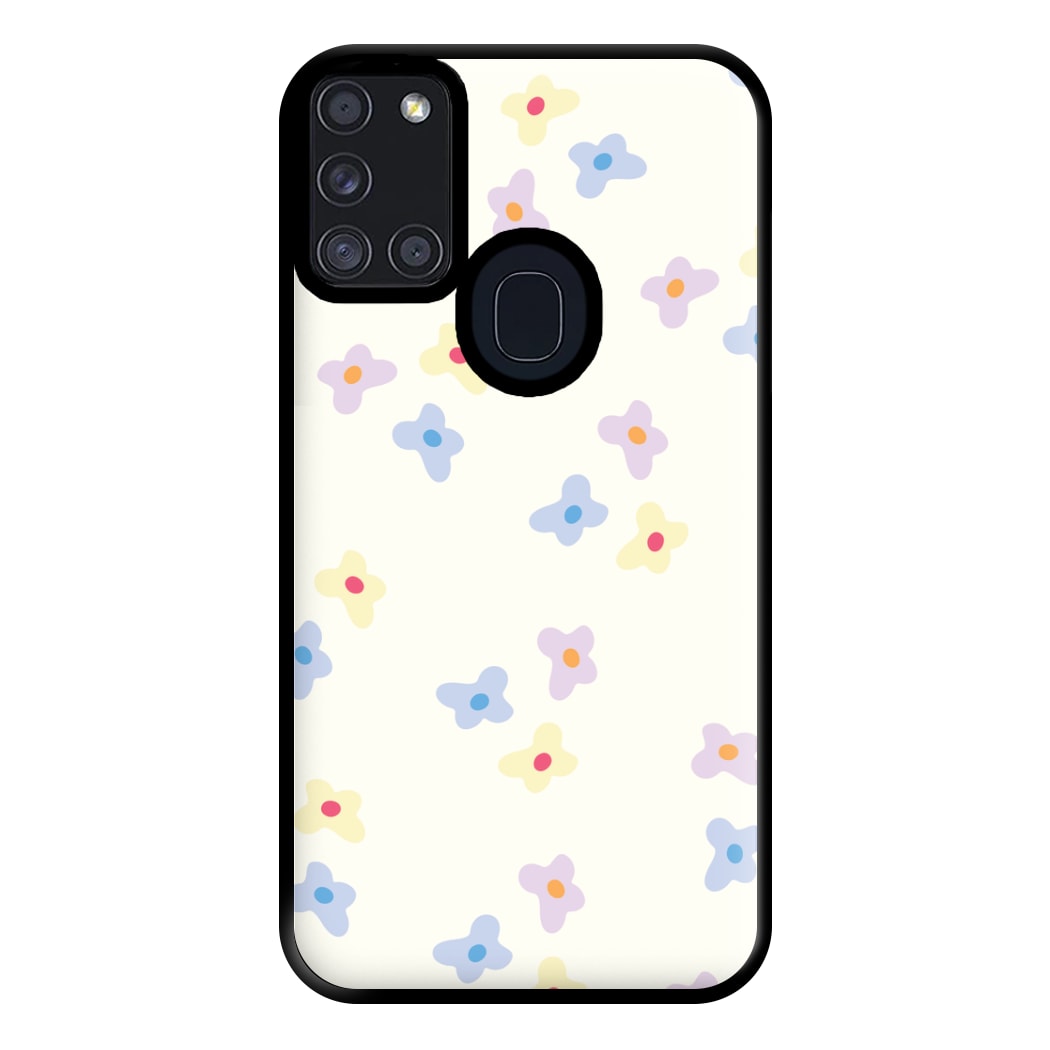 Pastel Flowers Pattern Phone Case for Galaxy A21s