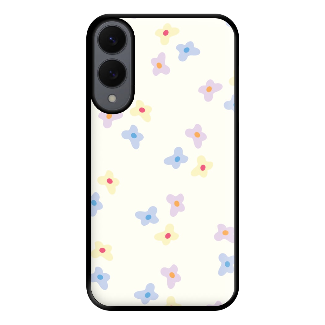 Pastel Flowers Pattern Phone Case for Galaxy S25 Edge