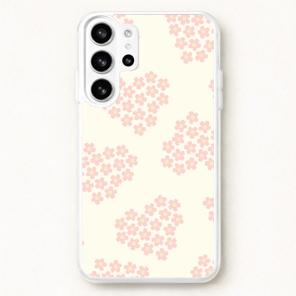 Flower Hearts Pattern Phone Case for Galaxy S26 Ultra