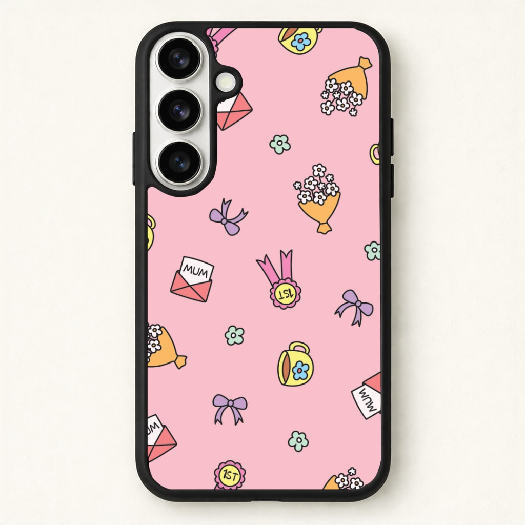Mum Doodles Pattern Phone Case for Galaxy S26 Plus