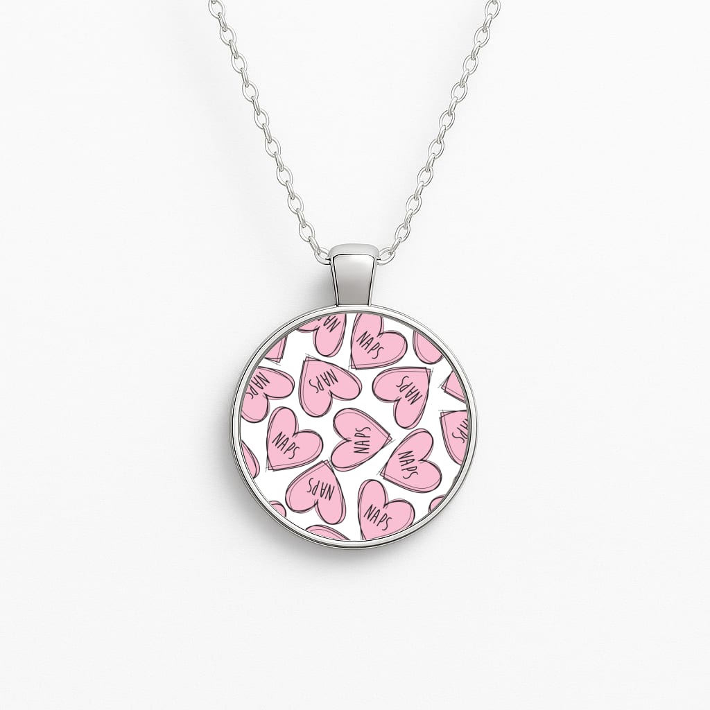 Nap Hearts, Tumblr Inspired Circle Necklace