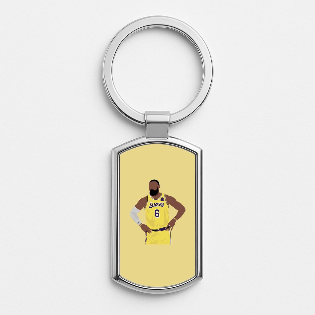 Lebron - Baskteball Silver Keyring