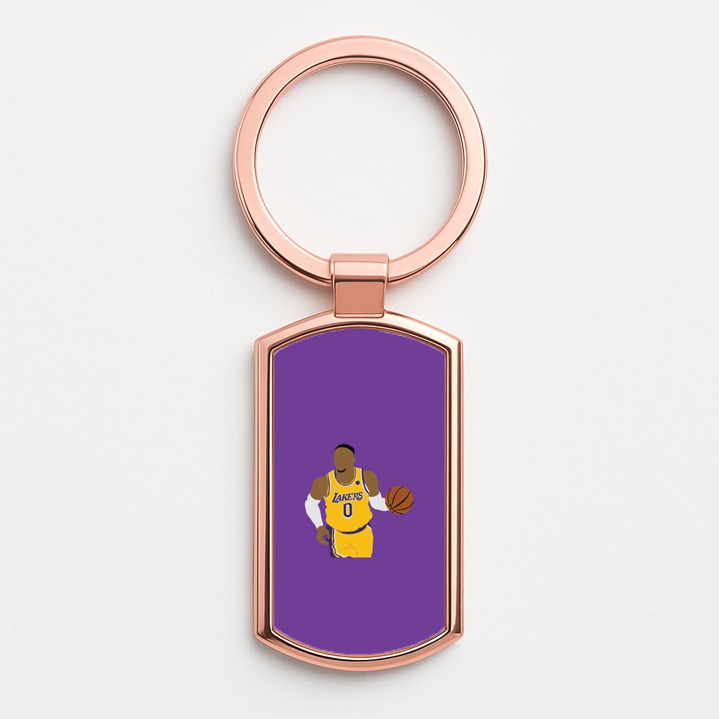 Young - Basketball Rose Gold Keyring