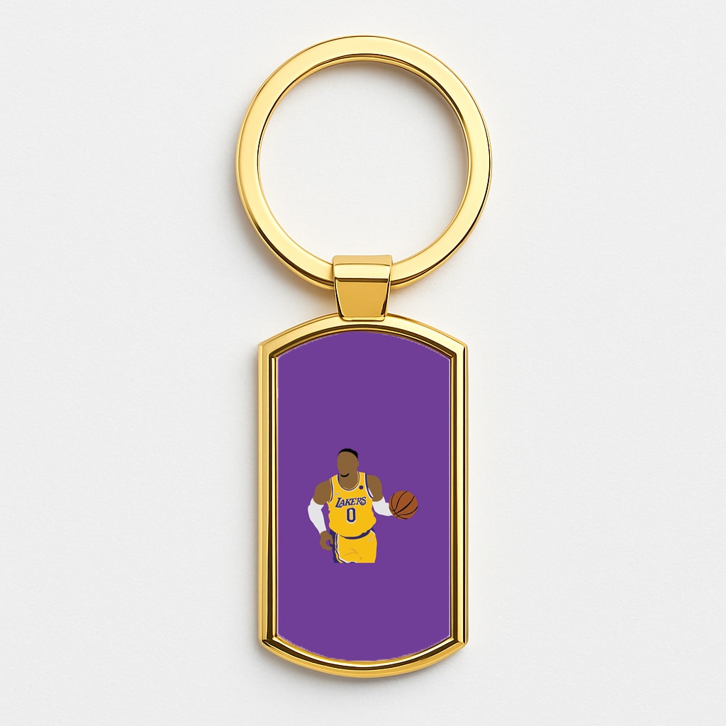 Young - Basketball Gold Keyring